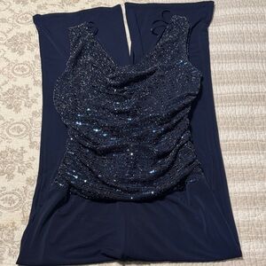 Enfocus Sparkling Navy Blue Women’s Jumpsuit